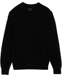 Givenchy - Hoodies & Sweatvesten ,Zwart ,Katoen Zwarte Katoenen Trui - Lyst
