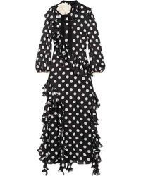 Gucci Verstoorde Printed Toga - Zwart