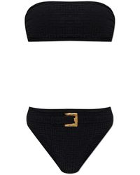 Balmain - Badmode ,Zwart ,Tweed Tweedelig Badpak - Lyst