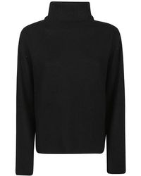 Aragona - Truien & Vesten ,Zwart ,Kasjmier Long Sleeve Turtle Neck Sweater - Lyst