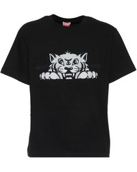 KENZO - Tops ,Zwart ,Katoen Zwart Katoen Oversized T-Shirt - Lyst