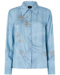 Pinko - Overhemden ,Blauw Shirts - Lyst