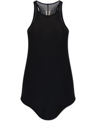 Rick Owens - Tops ,Zwart ,Katoen Basic Rib Tank - Lyst