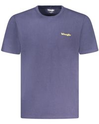 Wrangler - Tops ,Blauw ,Small Logo Tee - Lyst