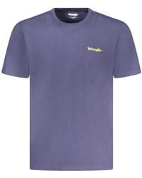Wrangler - Tops ,Blauw ,Small Logo Tee - Lyst