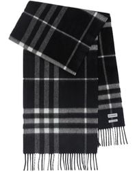 Burberry - Check Cashmere Scarf - Lyst