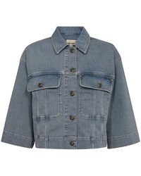 Mos Mosh - Jassen ,Blauw ,Katoen Ice Rivet Jacket - Lyst