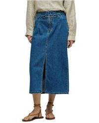 Salsa Jeans - Midi Denim Rok - Lyst