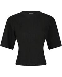 Neo Noir - Zwarte Boxy Tee Topstijl - Lyst