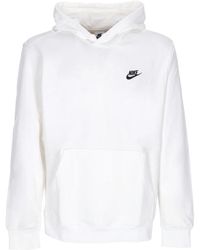 Nike - Club hoodie weiß/schwarz - Lyst