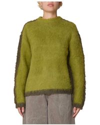 Obey - Truien & Vesten ,Groen ,Wol Aura Crew Sweater - Lyst