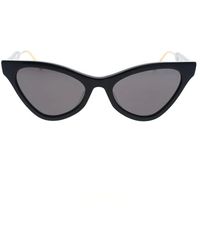 Gucci - Elegante cat-eye sonnenbrille mit web-motiv - Lyst