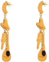 Balmain - Accessoires ,Geel ,Schoonheid Charme Oorbellen - Lyst