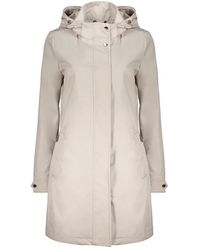 Moorer - Technische Stof Parka Met Ritssluiting - Lyst