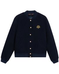 Brooks Brothers - Truien & Vesten ,Blauw ,Wol Wool Varsity Bomberjack - Lyst