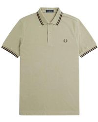 Fred Perry - Tops ,Grijs ,Katoen Slim Fit Twin Tipped Polo - Lyst