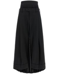Junya Watanabe - Broeken ,Zwart ,Wol Pleated Broeken - Lyst