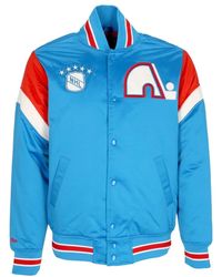 Mitchell & Ness - Jassen ,Blauw ,Polyester Nhl Heavyweight Bomberjack Quenor - Lyst