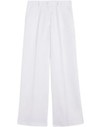 Aspesi - High-Waist Wide Gabardine Broeken - Lyst