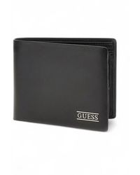 Guess - Accessoires ,Zwart ,Leer New Boston Wallet - Lyst