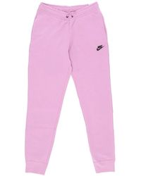 Nike - Fitness ,Paars ,Katoen Essential Fleece Trainingsbroek - Lyst