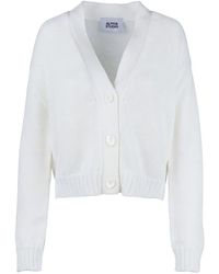 Alpha Studio - Truien & Vesten ,Wit ,Katoen Cropped Katoenen Vest - Lyst