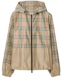 Burberry - Gradient Check Hooded Jacket - Lyst