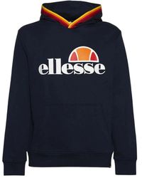 Ellesse - Hoodies & Sweatvesten ,Blauw ,Regenboog Hoodie Met Voorzak - Lyst