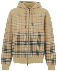 Burberry - Gradient Check Cotton Zip Hoodie - Lyst