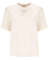 Peserico - Camiseta de seda y algodón con lurex - Lyst