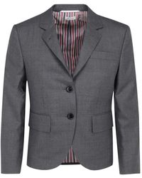 Thom Browne - Mélange Wollen Single-Breasted Blazer - Lyst
