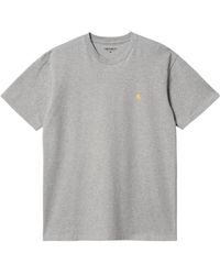 Carhartt - Chase t-shirt grau heather gold - Lyst