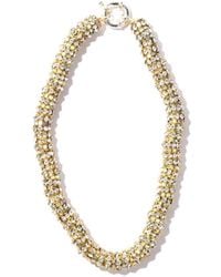 PEARL OCTOPUSS.Y - Gold diamant kristall choker halskette - Lyst