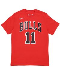 Nike - Fitness ,Rood ,Katoen Chicago Bulls T-Shirt Demar Derozan - Lyst