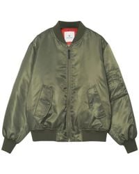 Anine Bing - Grüne Satin-Bomberjacke - Lyst