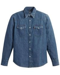 Levi's - Overhemden ,Blauw ,Denim Barstow Western Denim Shirt - Lyst