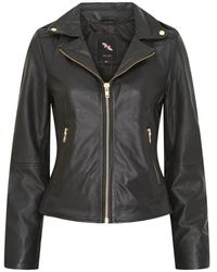 Btfcph - Jassen ,Zwart ,Leer Jacket With Straight Big Zippe Skind 10576 - Lyst