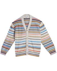 Paul Smith - Truien & Vesten ,Veelkleurig ,Katoen Cardigan Riga Classica - Lyst