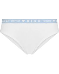John Richmond - Ondergoed ,Wit ,Denim Low Rise Slip - Lyst