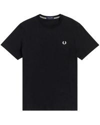 Fred Perry - Ronde Hals T-Shirt - Lyst