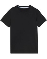 Brooks Brothers - Magliette nera in cotone con scollo a giro - Lyst