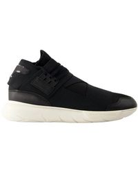 Y-3 - Schwarze Qasa Sneakers Aus Leder - Lyst