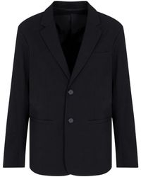 ARMANI EXCHANGE - Enkelrijige Jas Met Twee Knopen - Lyst