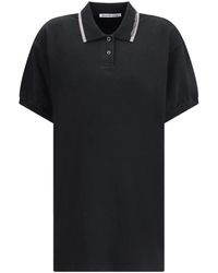Alexander Wang - Kleedjes ,Zwart ,Leer Polo-Collar Mini Jurk - Lyst