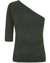 Cortana - Airi, Asymmetrische Zijden Gebreide Top - Lyst