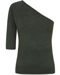 Cortana - Airi, Asymmetrische Zijden Gebreide Top - Lyst