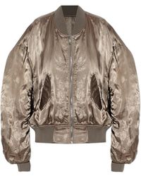 Rick Owens - Jassen ,Bruin ,Leer Insulated Bomber Jacket - Lyst
