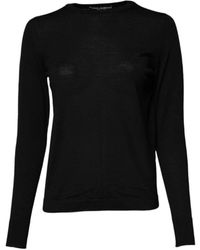 Dolce & Gabbana - Wollen Gebreide Trui Met Ronde Hals - Lyst