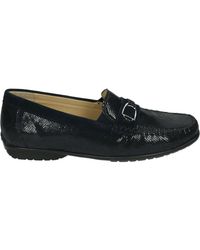 Sioux - Schoenen ,Blauw ,Leer Blauwe Instappers Met Uitneembaar Voetbed - Lyst