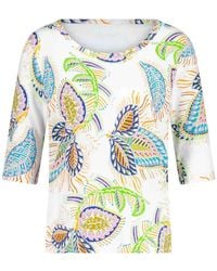 Marc Cain - T-shirt aus jersey im floralen design - Lyst